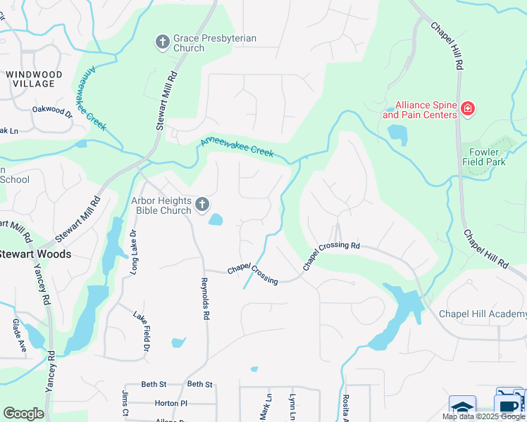 map of restaurants, bars, coffee shops, grocery stores, and more near 3491 Pine Grove Drive in Douglasville
