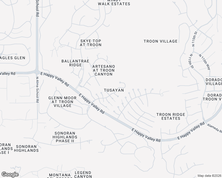 map of restaurants, bars, coffee shops, grocery stores, and more near 10902 East Tusayan Trail in Scottsdale