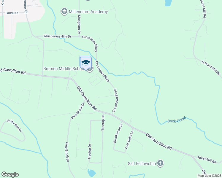 map of restaurants, bars, coffee shops, grocery stores, and more near 370 Springwater Way in Bremen