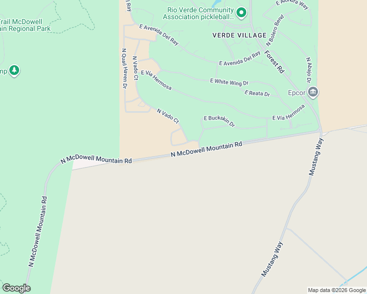 map of restaurants, bars, coffee shops, grocery stores, and more near 18625 East McDowell Mountain Drive in Rio Verde