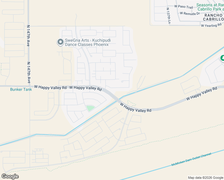 map of restaurants, bars, coffee shops, grocery stores, and more near 14121 West Crabapple Drive in Surprise