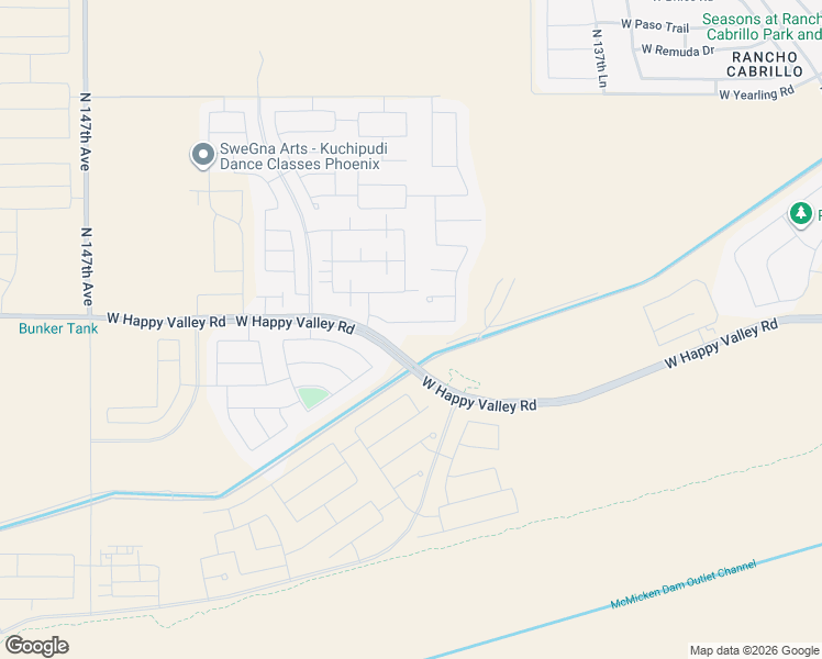 map of restaurants, bars, coffee shops, grocery stores, and more near 14121 West Crabapple Drive in Surprise