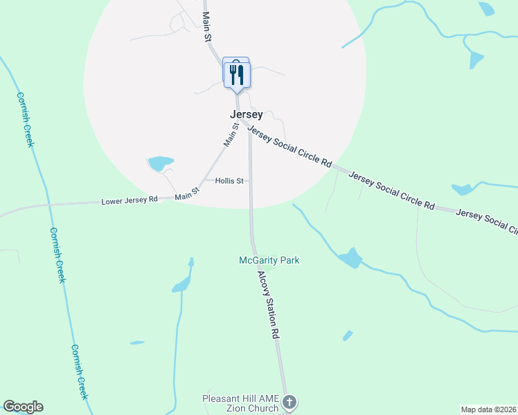 map of restaurants, bars, coffee shops, grocery stores, and more near 151 Alcovy Station Road in Covington