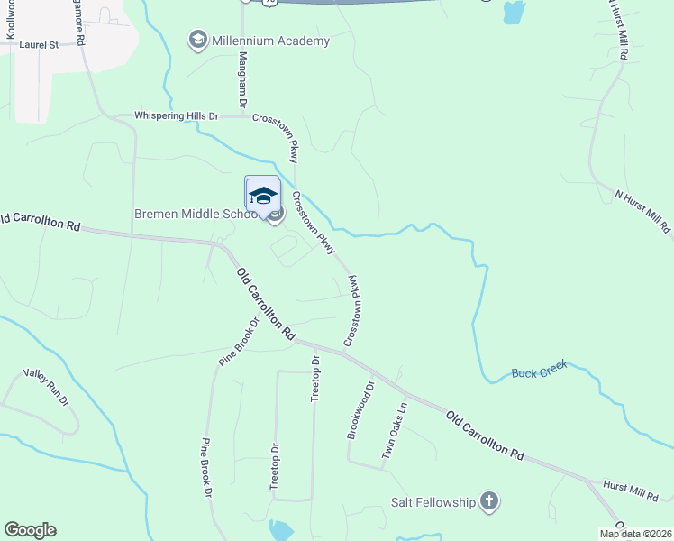map of restaurants, bars, coffee shops, grocery stores, and more near 370 Springwater Way in Bremen
