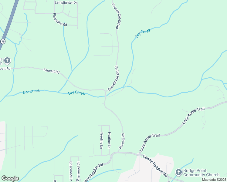 map of restaurants, bars, coffee shops, grocery stores, and more near 5301 Faucett Road in Pinson