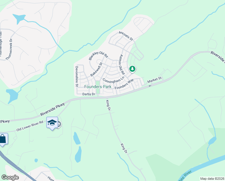 map of restaurants, bars, coffee shops, grocery stores, and more near 3261 Founders Way in Douglasville