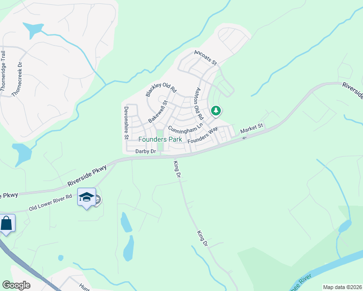 map of restaurants, bars, coffee shops, grocery stores, and more near 3261 Founders Way in Douglasville