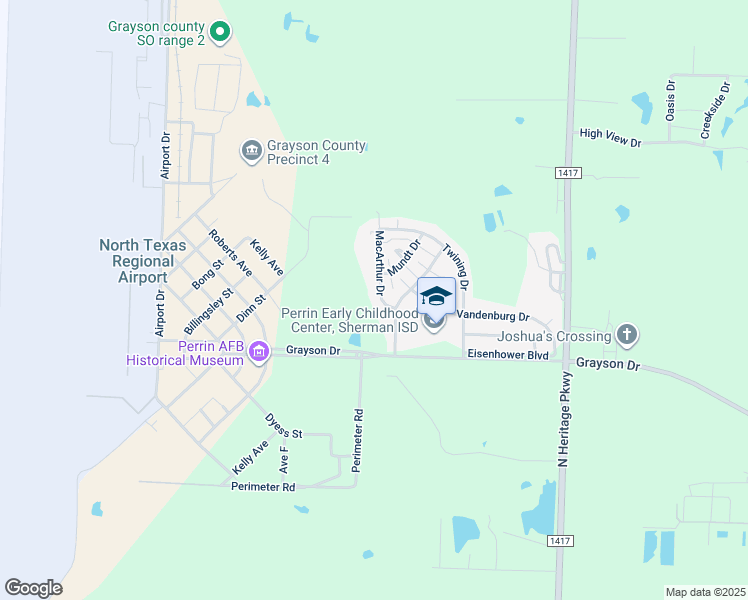 map of restaurants, bars, coffee shops, grocery stores, and more near 15 Macarthur Drive in Denison