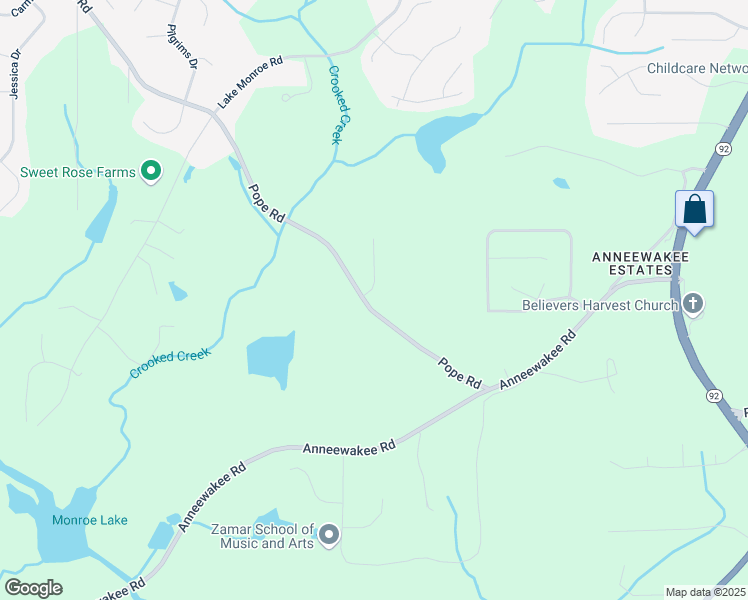 map of restaurants, bars, coffee shops, grocery stores, and more near 3080 Autumn Woods Court in Douglasville