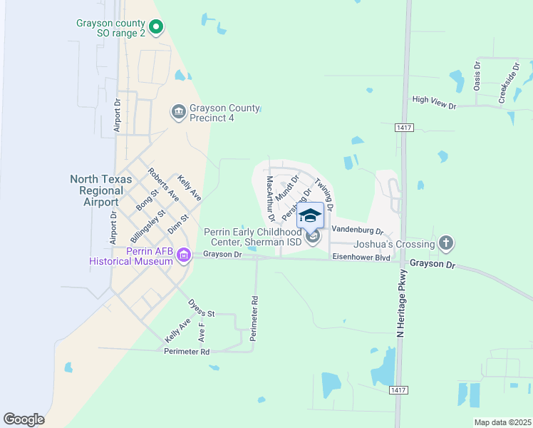map of restaurants, bars, coffee shops, grocery stores, and more near 15 Macarthur Drive in Denison