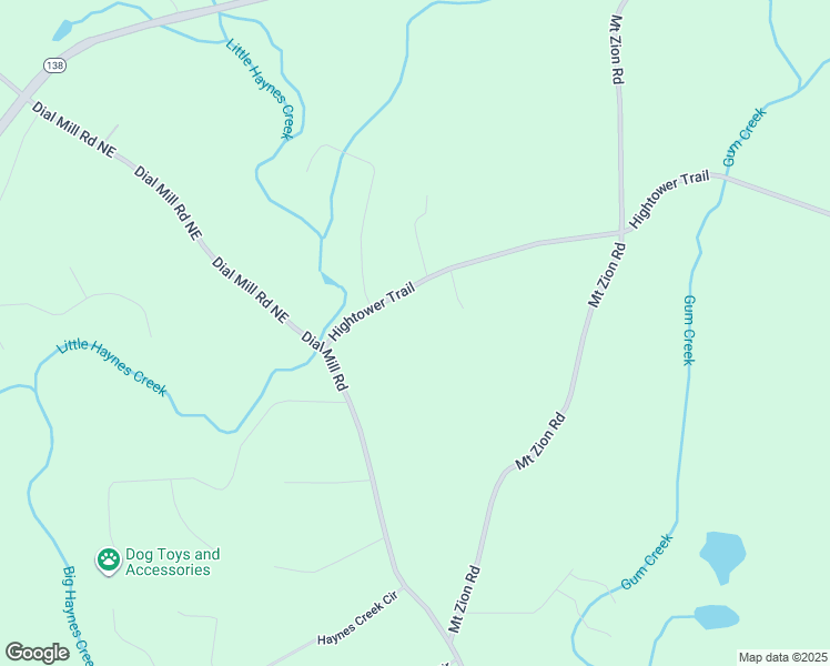 map of restaurants, bars, coffee shops, grocery stores, and more near 94 Hightower Trail in Oxford