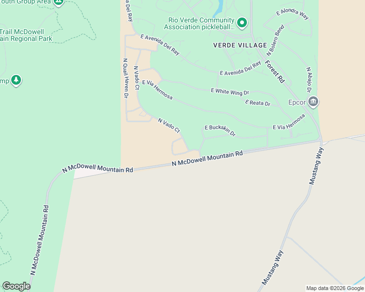 map of restaurants, bars, coffee shops, grocery stores, and more near 18625 East McDowell Mountain Drive in Rio Verde