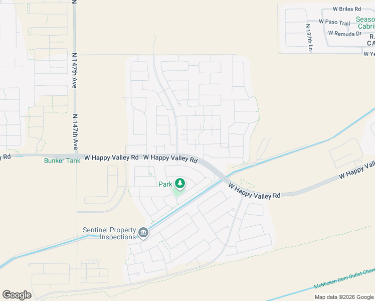 map of restaurants, bars, coffee shops, grocery stores, and more near 14280 West Artemisa Avenue in Surprise