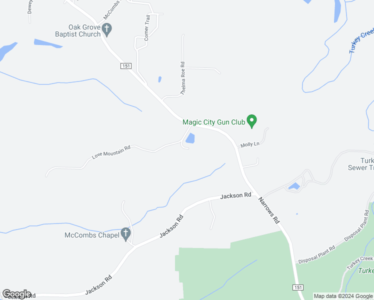 map of restaurants, bars, coffee shops, grocery stores, and more near 7108 Love Mountain Lane in Pinson