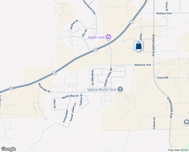 map of restaurants, bars, coffee shops, grocery stores, and more near 53234 Ambridge Street in Lake Elsinore