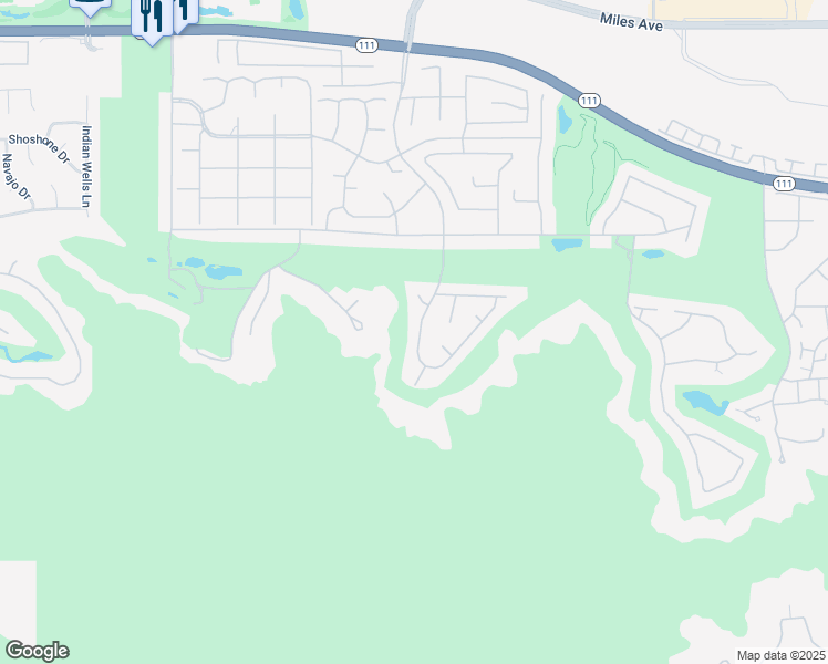 map of restaurants, bars, coffee shops, grocery stores, and more near 46315 Manitou Drive in Indian Wells
