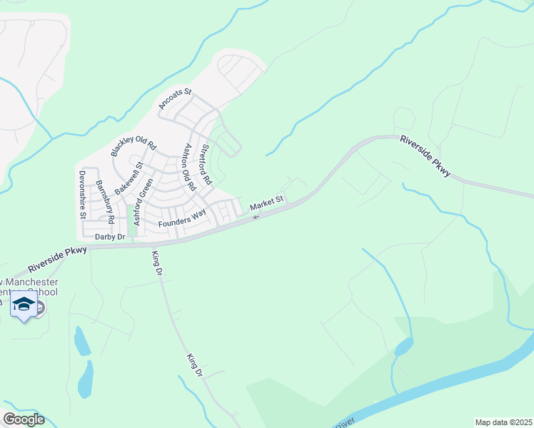 map of restaurants, bars, coffee shops, grocery stores, and more near Market Street in Douglasville