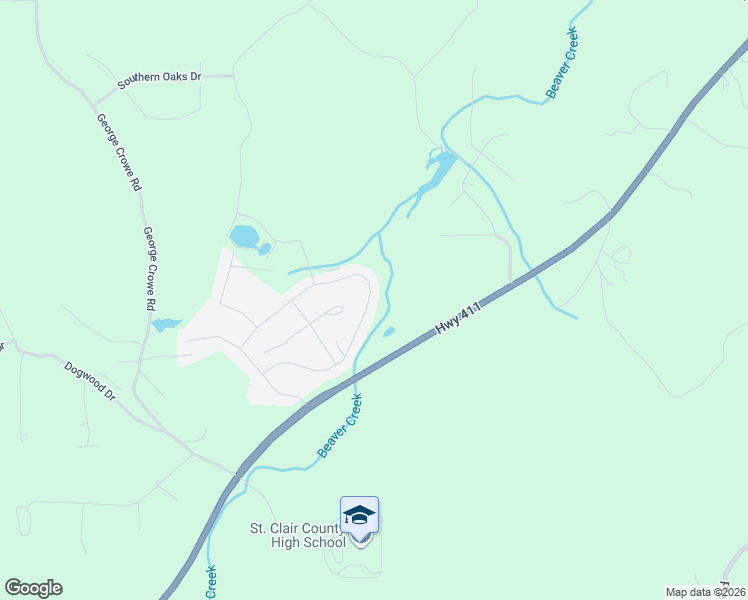 map of restaurants, bars, coffee shops, grocery stores, and more near 665 Clover Circle in Springville
