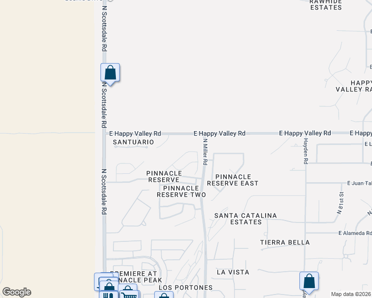 map of restaurants, bars, coffee shops, grocery stores, and more near 7540 East Christmas Cholla Drive in Scottsdale