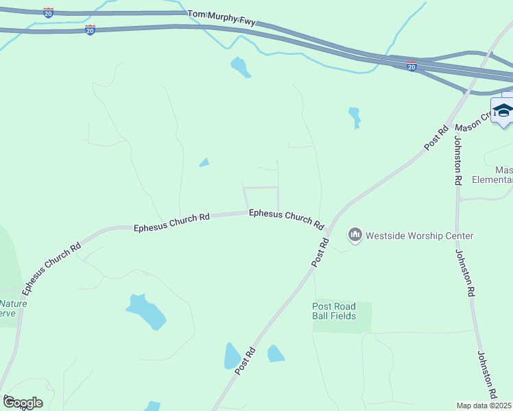 map of restaurants, bars, coffee shops, grocery stores, and more near 8304 Ephesus Church Road in Villa Rica