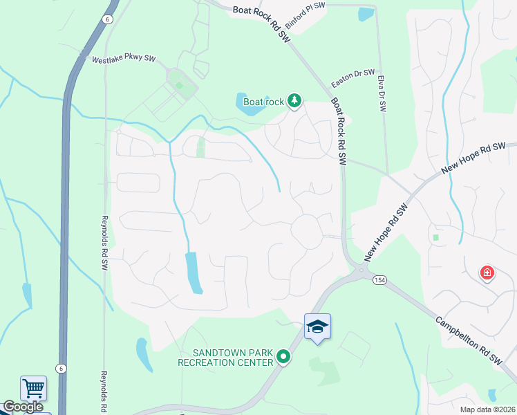 map of restaurants, bars, coffee shops, grocery stores, and more near 735 Parkleigh Court Southwest in Atlanta