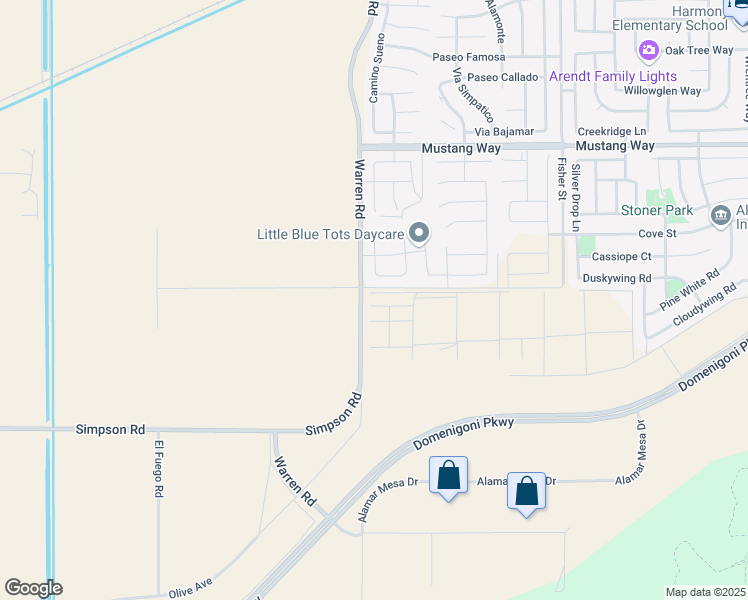 map of restaurants, bars, coffee shops, grocery stores, and more near 28012 Warren Road in Hemet