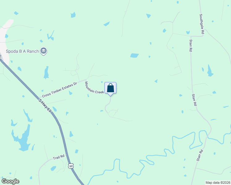 map of restaurants, bars, coffee shops, grocery stores, and more near 251 Mountain Creek Drive in Denison