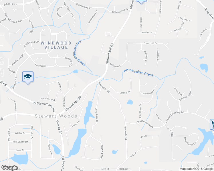map of restaurants, bars, coffee shops, grocery stores, and more near 5189 Calgary Drive in Douglasville