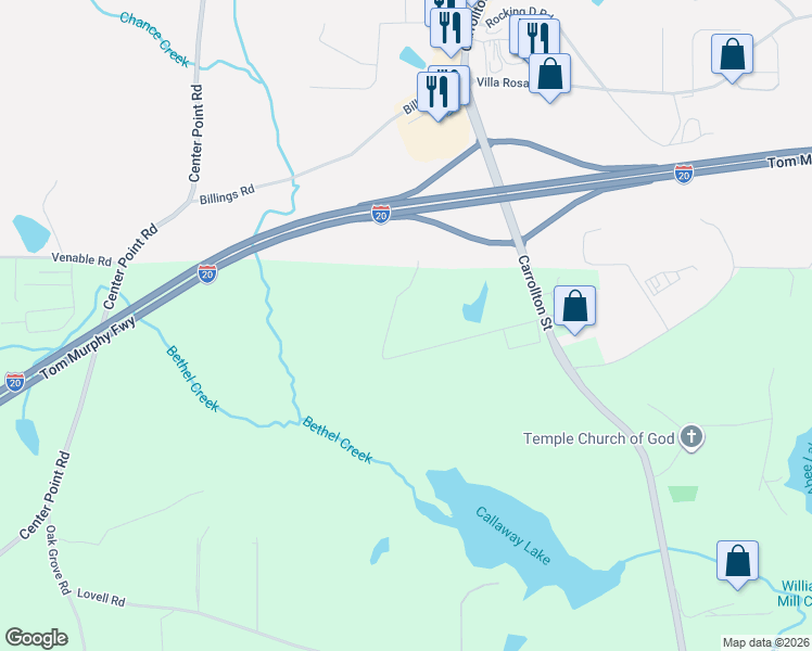 map of restaurants, bars, coffee shops, grocery stores, and more near 281 West Luke Road in Temple