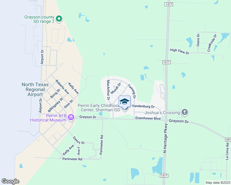map of restaurants, bars, coffee shops, grocery stores, and more near 63 Mundt Drive in Denison
