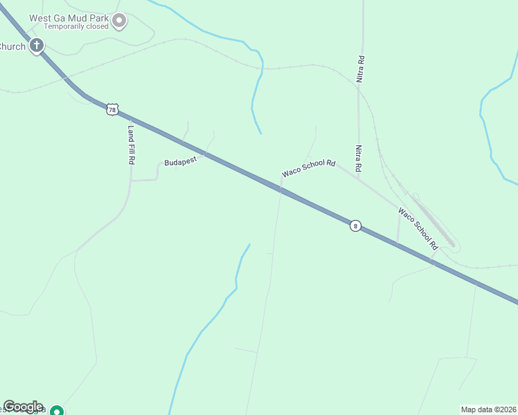 map of restaurants, bars, coffee shops, grocery stores, and more near 25 Waco School Road in Bremen