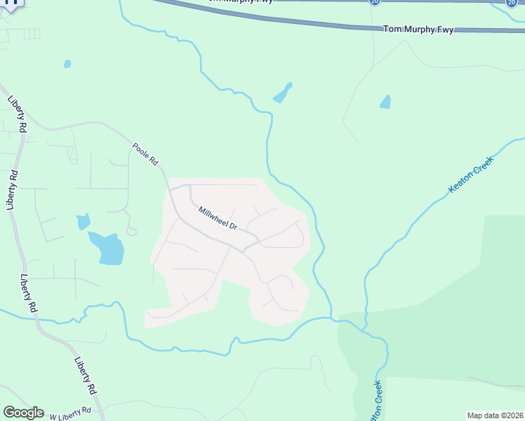 map of restaurants, bars, coffee shops, grocery stores, and more near 205 Millstream Ridge in Villa Rica