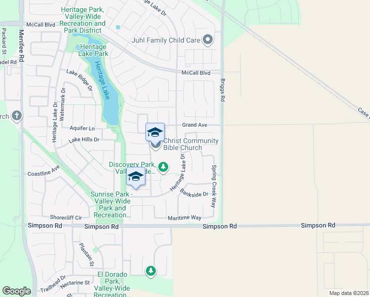 map of restaurants, bars, coffee shops, grocery stores, and more near 28079 Millstream Court in Menifee