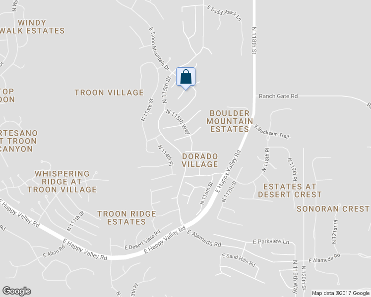 map of restaurants, bars, coffee shops, grocery stores, and more near 11512 East La Junta Road in Scottsdale