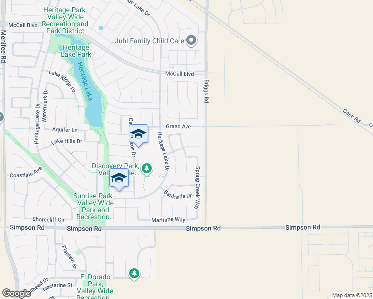 map of restaurants, bars, coffee shops, grocery stores, and more near 29885 Loy Drive in Menifee
