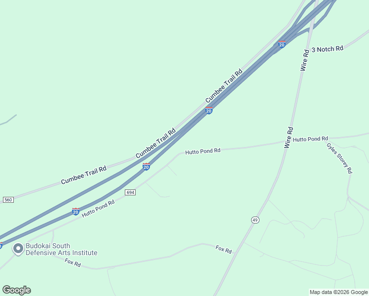 map of restaurants, bars, coffee shops, grocery stores, and more near 421 Hutto Pond Road in Aiken