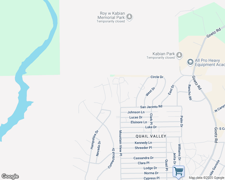 map of restaurants, bars, coffee shops, grocery stores, and more near 28140 Dakota Drive in Menifee