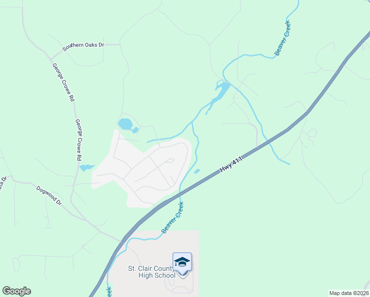 map of restaurants, bars, coffee shops, grocery stores, and more near 665 Clover Circle in Springville