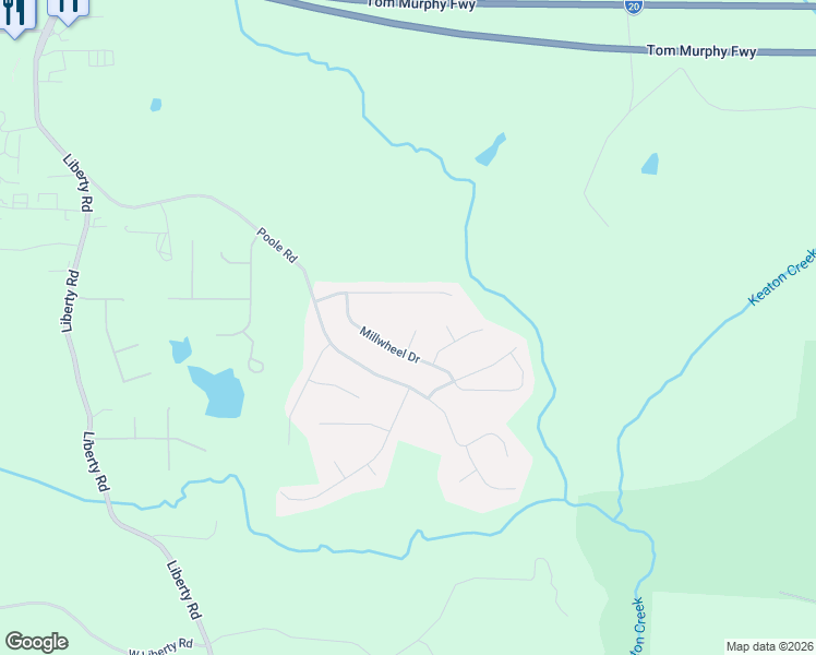 map of restaurants, bars, coffee shops, grocery stores, and more near 109 Weatherford Way in Villa Rica