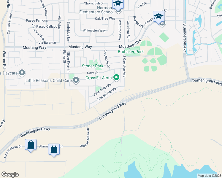 map of restaurants, bars, coffee shops, grocery stores, and more near 4300 Cloudywing Road in Hemet