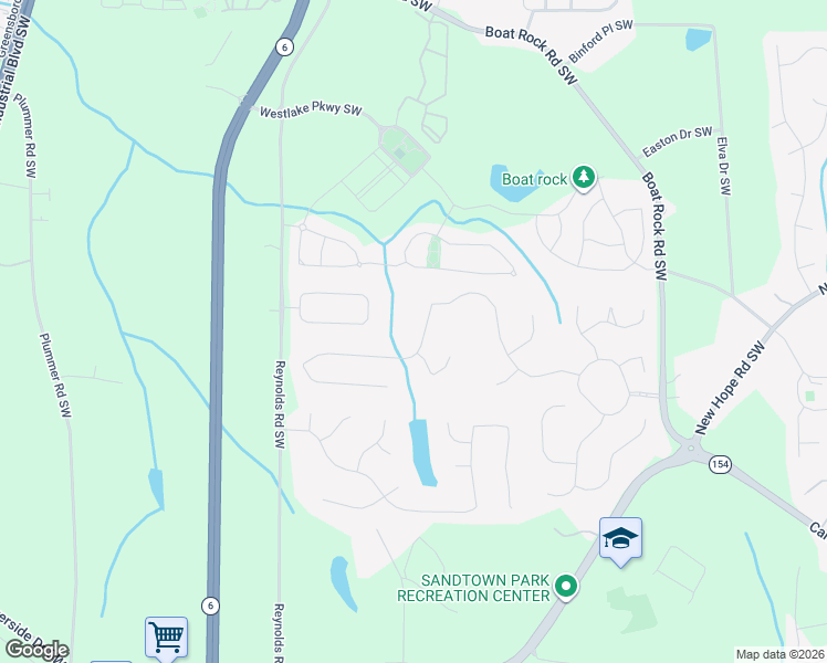 map of restaurants, bars, coffee shops, grocery stores, and more near 5325 Stone Croft Trail in Atlanta