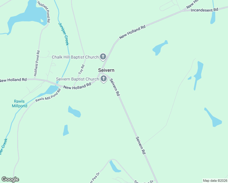 map of restaurants, bars, coffee shops, grocery stores, and more near 1307 Seivern Road in Wagener