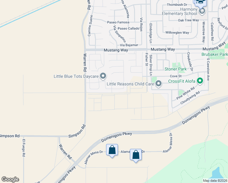 map of restaurants, bars, coffee shops, grocery stores, and more near 5281 Coyote Street in Hemet
