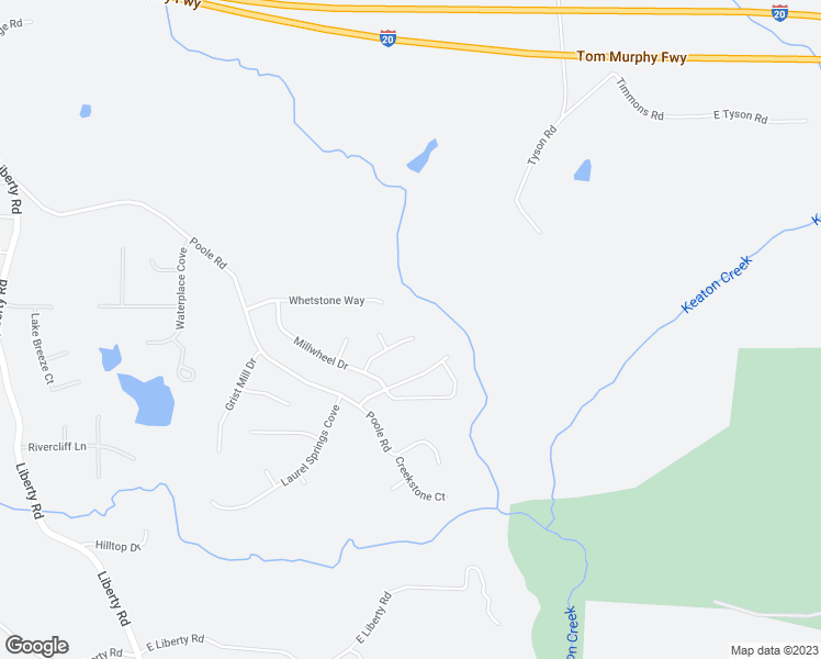 map of restaurants, bars, coffee shops, grocery stores, and more near 207 Millstream Ridge in Villa Rica