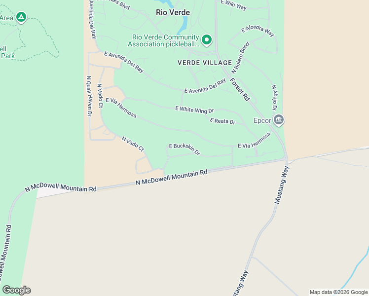 map of restaurants, bars, coffee shops, grocery stores, and more near 18801 East Buckskin Drive in Rio Verde