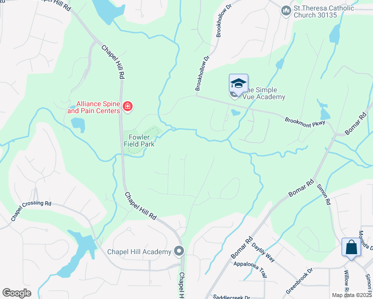 map of restaurants, bars, coffee shops, grocery stores, and more near 3433 Pinemont Drive in Douglasville