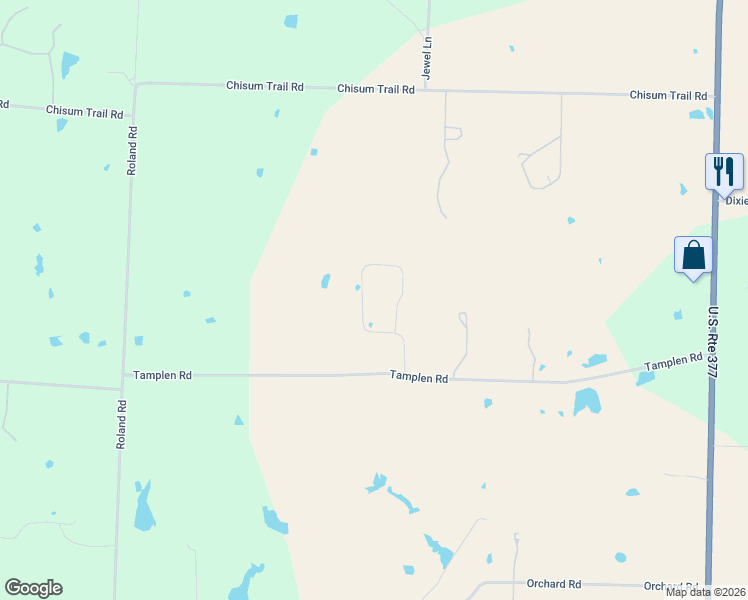 map of restaurants, bars, coffee shops, grocery stores, and more near in Whitesboro