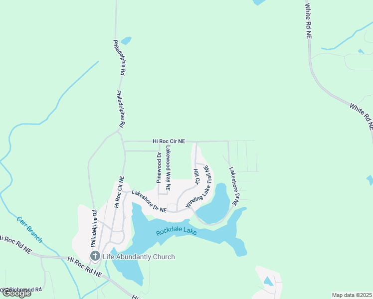 map of restaurants, bars, coffee shops, grocery stores, and more near 2178 Hillwood Circle in Conyers