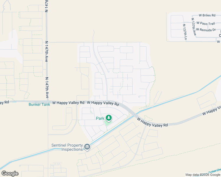 map of restaurants, bars, coffee shops, grocery stores, and more near Beardsley Csr in Surprise