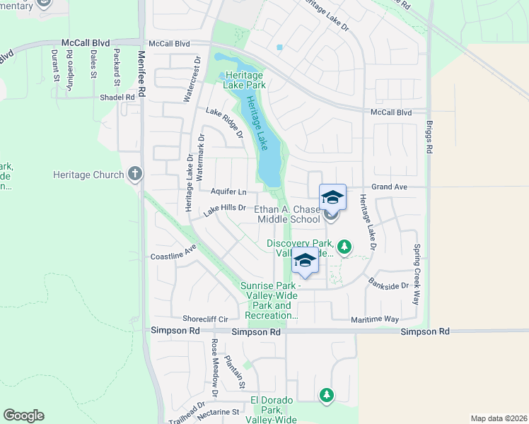 map of restaurants, bars, coffee shops, grocery stores, and more near 29433 Lake Hills Drive in Menifee